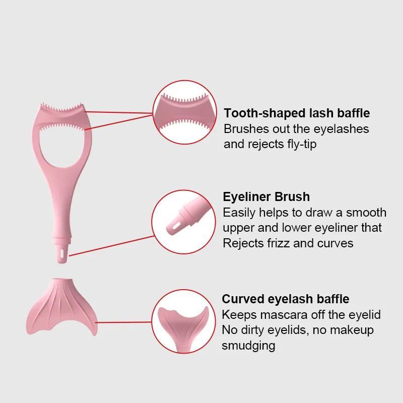 Multifunctional Silicone Eyeliner Stencil Winged Tip Eyeliner Aid Eyeshadow Molds Eyelash Guide Template Lazy Quick Makeup Tool