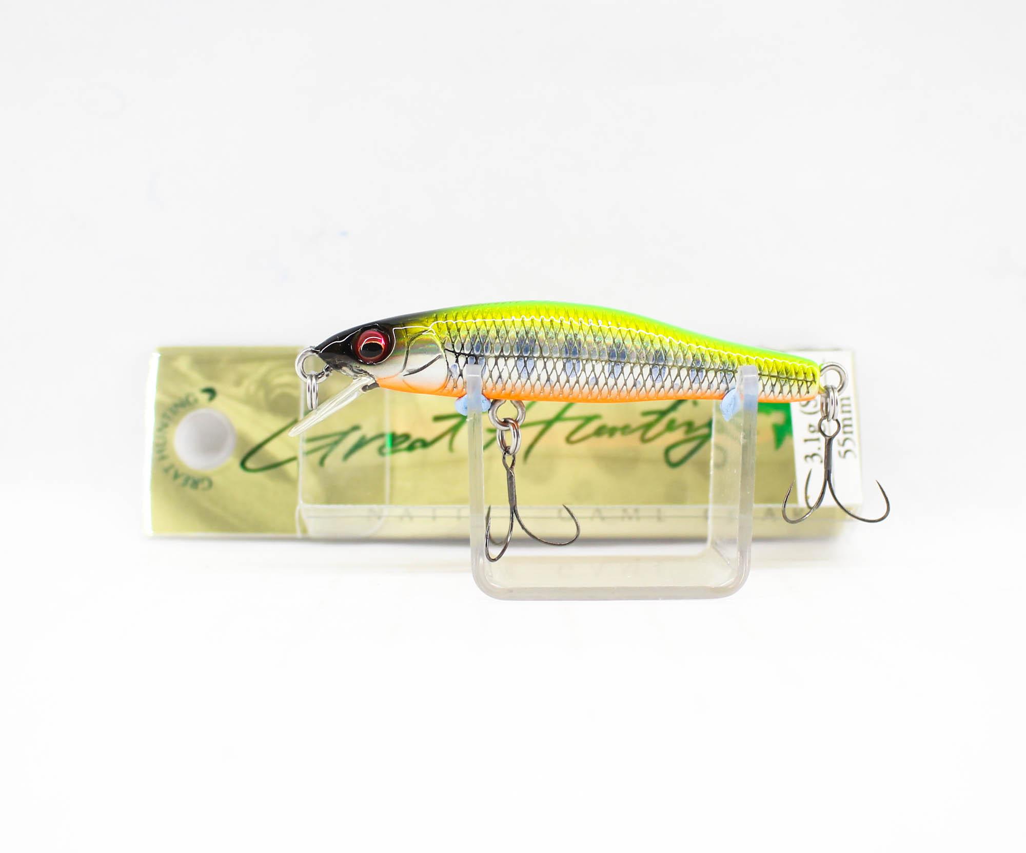 Megabass GH55 Сверхпрочный 3,1 грамма Тонущая приманка LZ Лаймовая спинка OB (7267)