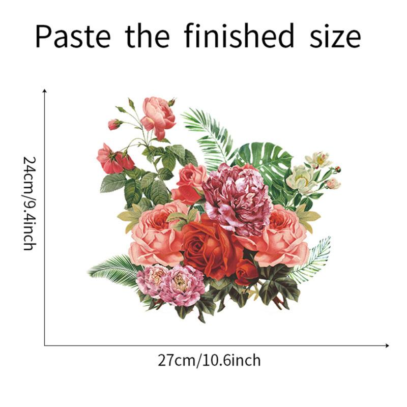 Kwiat piwonii naklejki na toaletę samoprzylepne obrazy ścienne naklejki ścienne do łazienki dekoracja sypialni