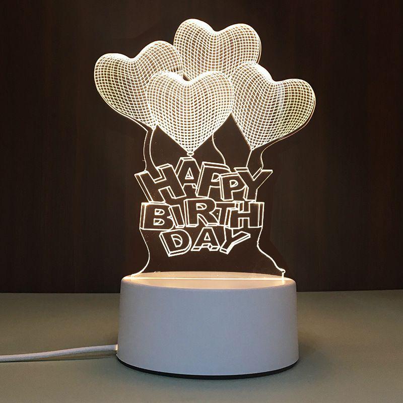 Lamp Acrylic 3d Usb Led Night Lights Xmas Christmas Birthday Gifts Decorations