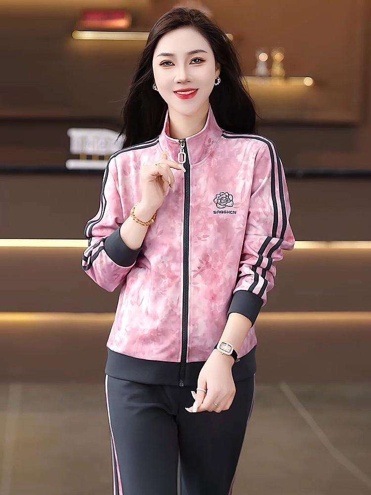 2025 Women's Trendy Three-Piece Tracksuit for Outdoor Running - Loose-Fit Fashion for Autumn/Spring