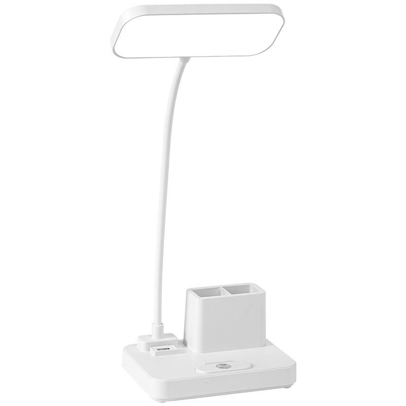 LED Eye-Care Desk Lamp with Pen Holder - Student Dorm & Office USB Night Light