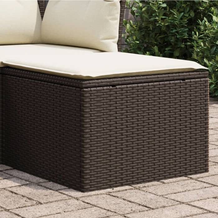 VidaXL Garden Stool with Cushion, Seat with Cover, Patio Furniture Balcony Terrace Backyard Outdoor, Brown 366204