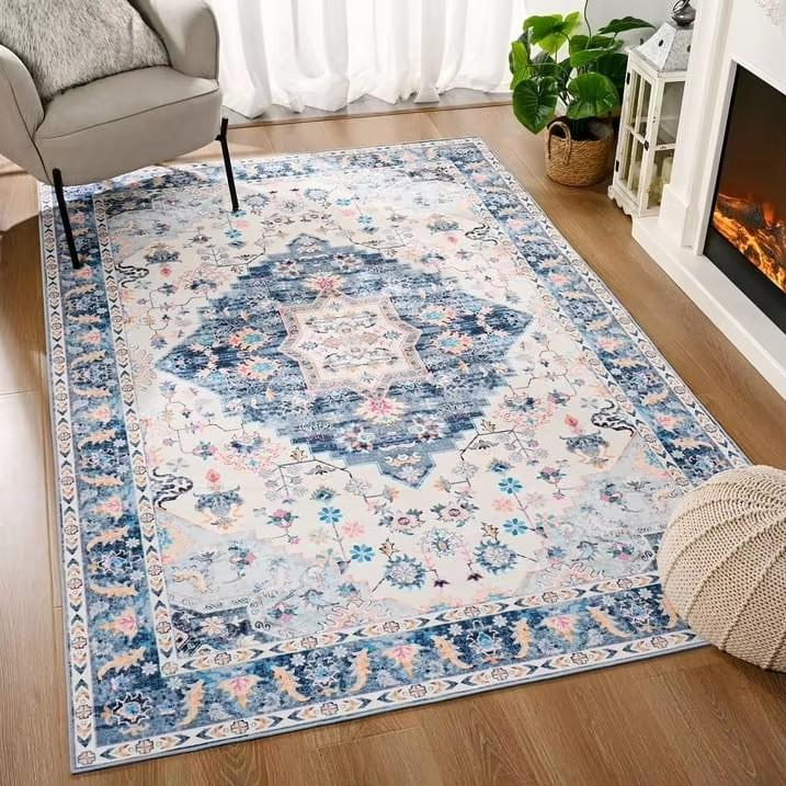 

Soft Boho Rug for Living Room Bedroom Persian Rug Large Size Area Vintage Rugs Boho Carpet for Boys Girls and Adults 40x60cm