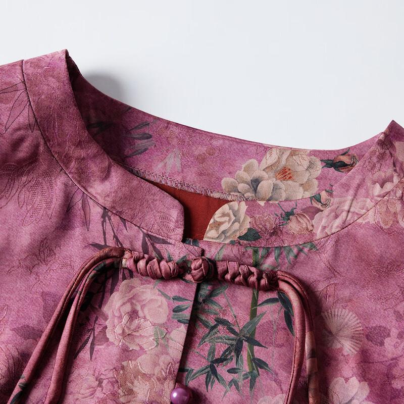 SIFONE Women's Retro Chinese Style Cardigan Two-Piece Set