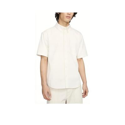 Solid Color Lightweight Button-Up Short-Sleeve T-Shirt for Men In