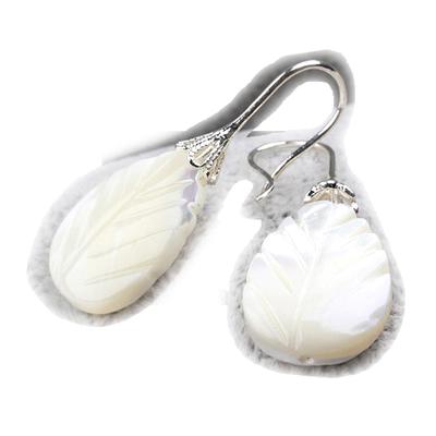 [K1126] - Designer 'Mineralia' Mother-of-pearl Earrings