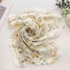 Breathable Silk Scarf Sun-Resistant Bandana Durable Beach Shawl  for Women