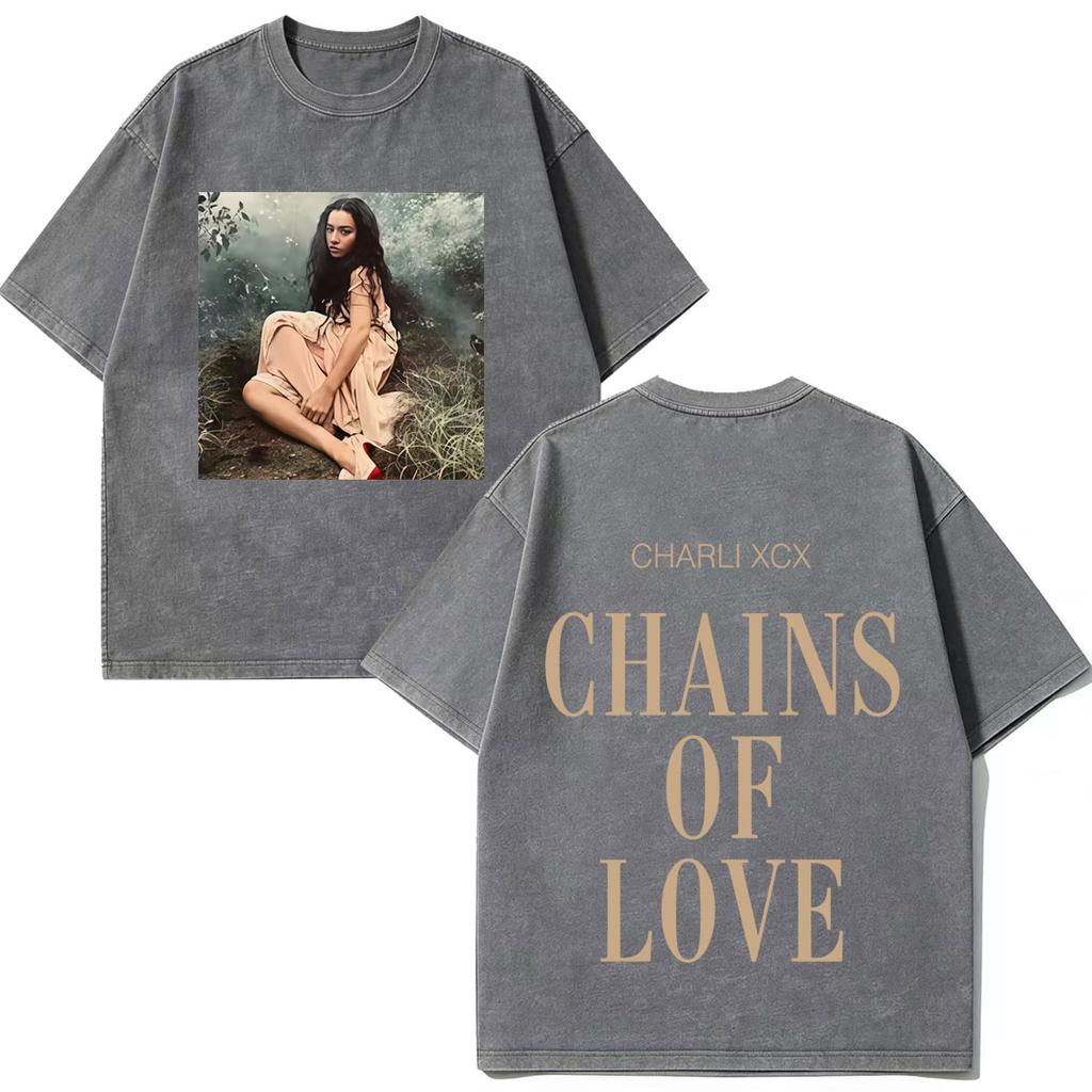CHARLI XCX Album Music, Fashion, Film Tour 2026 Print T-shirt Men Women Cotton Casual Loose Vintage Washed T Shirt Streetwear