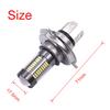 100W 6-Side White 6000K H4 9003 HB2 66-LED 12V-24V Hi/Lo Beam Headlight DRL Fog Lamp Driving Light Bulb for Motorcycle