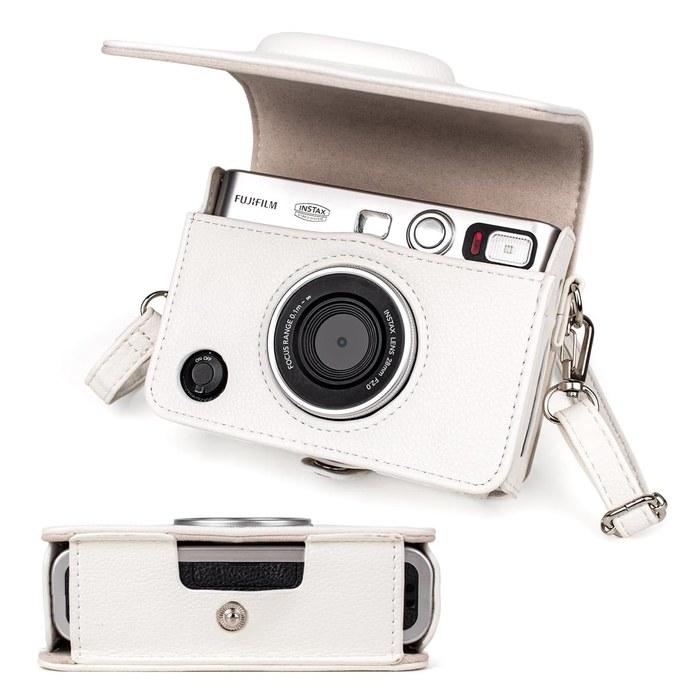 [Kinokoo] Instax Mini Evo Case, Precision Charging Port & Photo Print Opening, Removable Charging, White