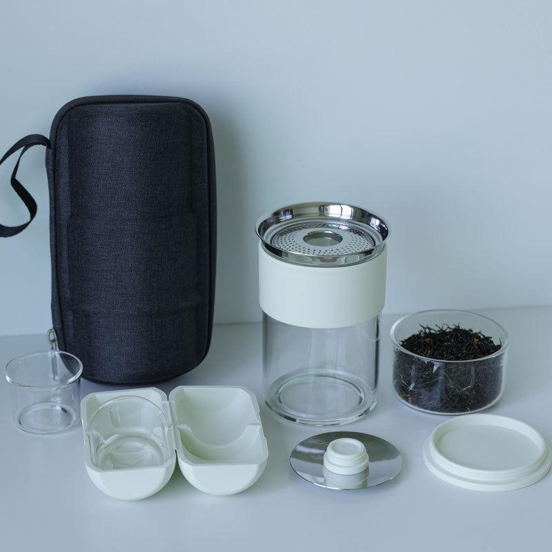 Luxury Portable Gaiwan Tea Set for Outdoor Camping 420ml белый