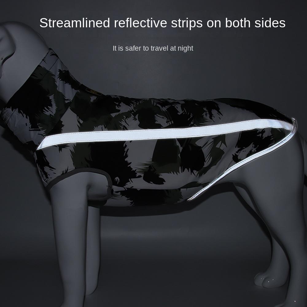 Теплая хлопковая куртка со светоотражающим эффектом для собак среднего и большого размера — фото 5