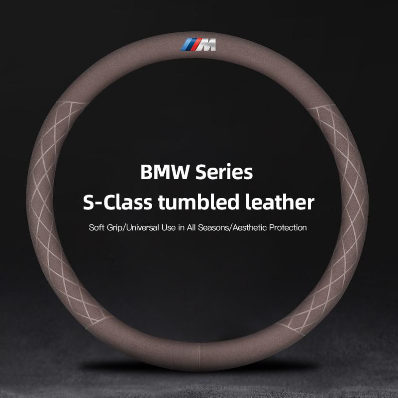 For BMW Car Ultra-Thin Suede Steering Wheel Cover Anti Slip Sweat Proof Protective Cover For BMW E46 E90 E60 F30 F10 E39 i3 i4 X
