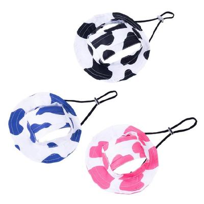 Pet Sun Protective Hat Adjustable Tie Wide Brimmed Design For Dog Cats Rabbits Lightweight Summer Accessory