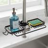 Adjustable Sink Shelf Aluminum Plastic Hanging Rack Durable Sink Organizer Rack  Dishcloth Drainer