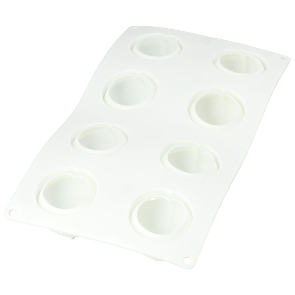 29.5*17cm 8Cavity 3D Peach Silicone Mould Silicone 3D Silicone Baking Mould Soap
