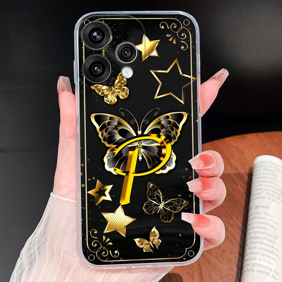 For Oppo Reno 15 Pro Mini 15F 15C 5G Phone Case Gorgeous Star Letters Shockproof Shell For Oppo Reno15 Soft Clear Silicone Funda