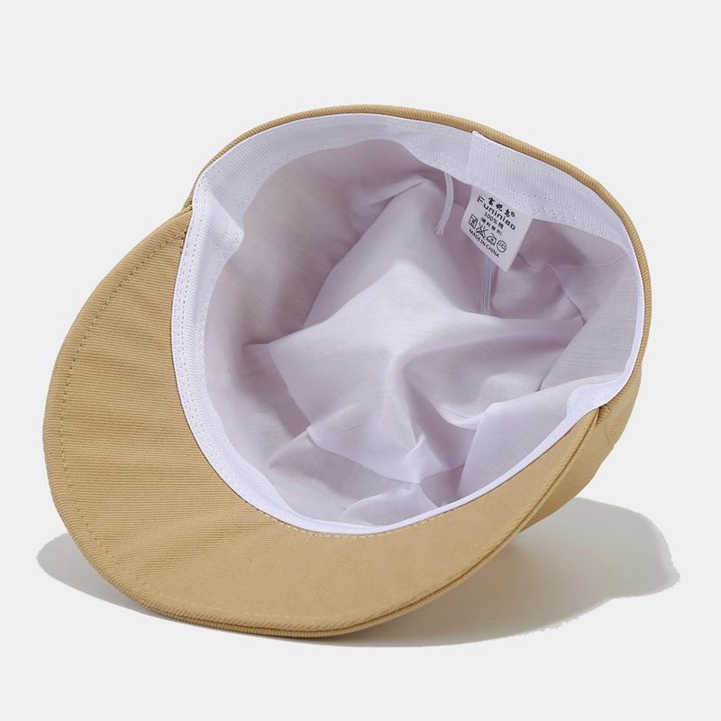 New Equestrian Hat Women's Thin Trend Shade Navy Hat Men's Literary Flat Top Cap