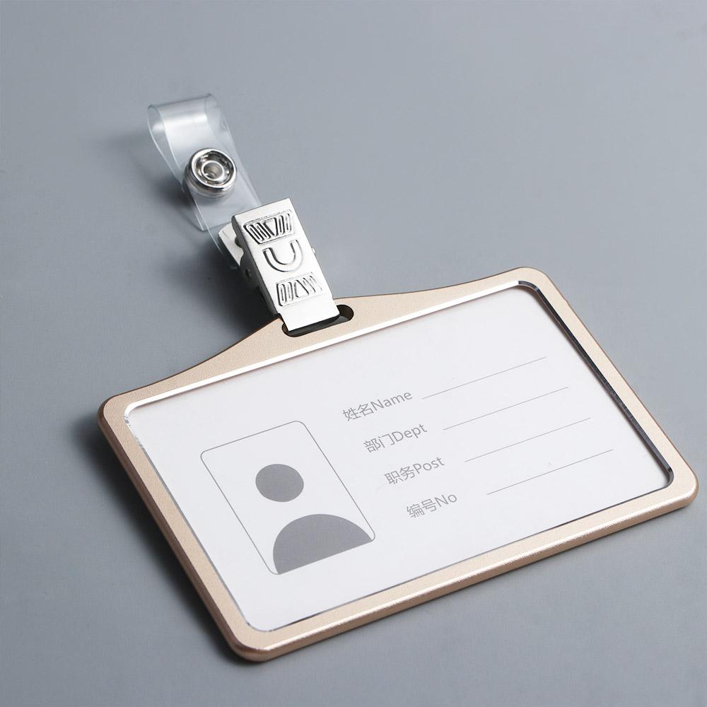 steel Metal Key Card Holder ID Card Clips Card Clip Holders Badge Reel Clips Badge Holder Clip