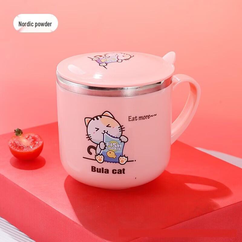 Wotuo Kids Stainless Steel Anti-Scald Straw Cup