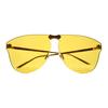 Gucci Solid Color Mirrored Lens Aviator Sunglasses Unisex Sunglasses Gold GG0354S-004