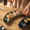Japanese Plates, Special-Shaped Long Plates, Ceramic Dim Sum Plates, Western Plates, Creative Snacks, Japanese Creative Sushi Long Plates