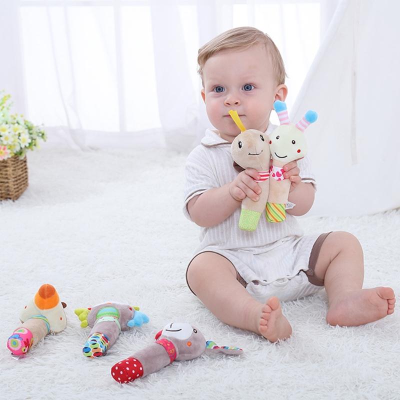 Baby Bed Animal Shaped Supplies Cotton Decoration with BB Call Interactive Toy Infant Gift for Baby Brain Train