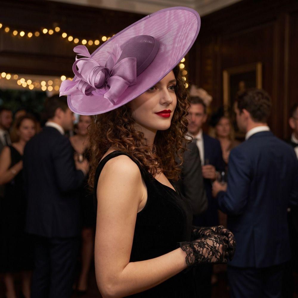 Exquisite Mesh Bow Headband French Vintage Kentucky Hat Fashion Tea Party Hat Photography