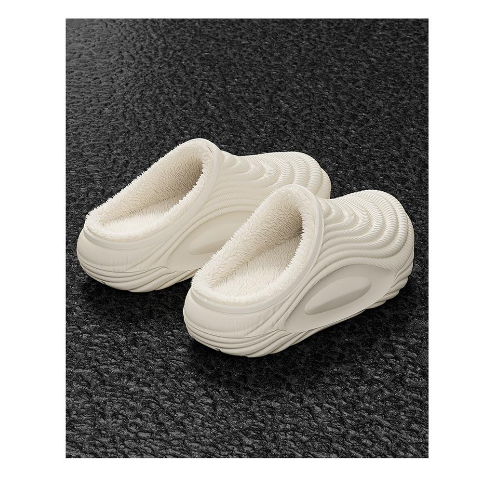 **Unisex EVA Waterproof Cotton Slippers Closed Toe Fleece Lined Soft Anti Slip Warm Home**