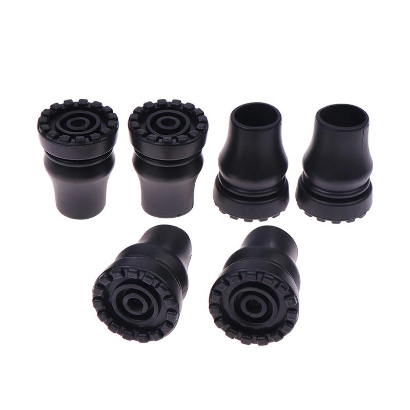 

6Pcs Trekking Sticks Protector Cap Tip Non-Slip Hiking Stick Replacement Tips Buffer Lightweight For Climbing Hiking 19mm