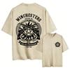 Hot Sale Supernatural Vintage Washed T-shirt Men Women Casual Retro Cotton T Shirts Unisex Casual Oversized T-shirts Streetwear