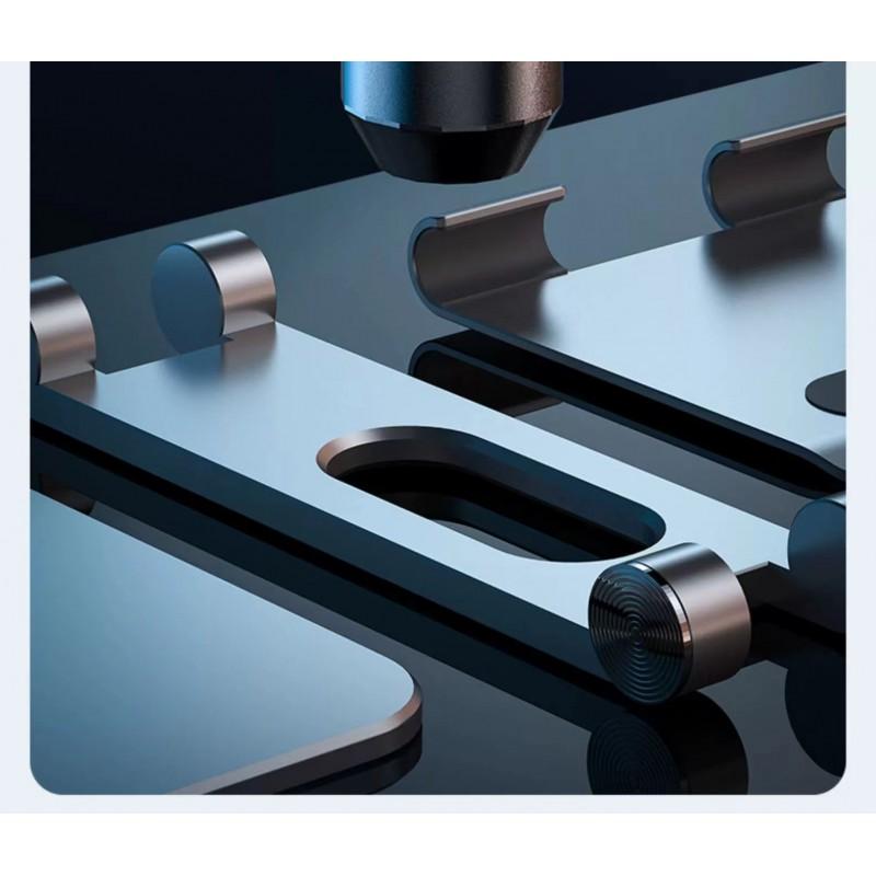 Adjustable Aluminum Tablet Desk Stand Phone IPad Laptop Streaming Study Foldable Metal Holder Black