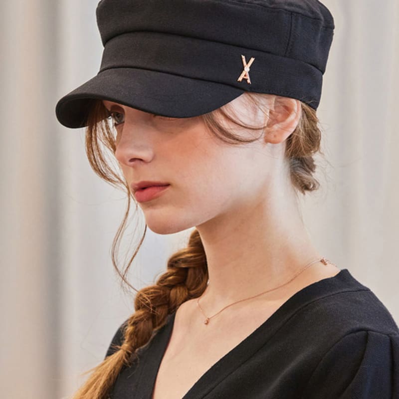 

VARZAR VA Матросская кепка с кубическими шипами Черная FREE