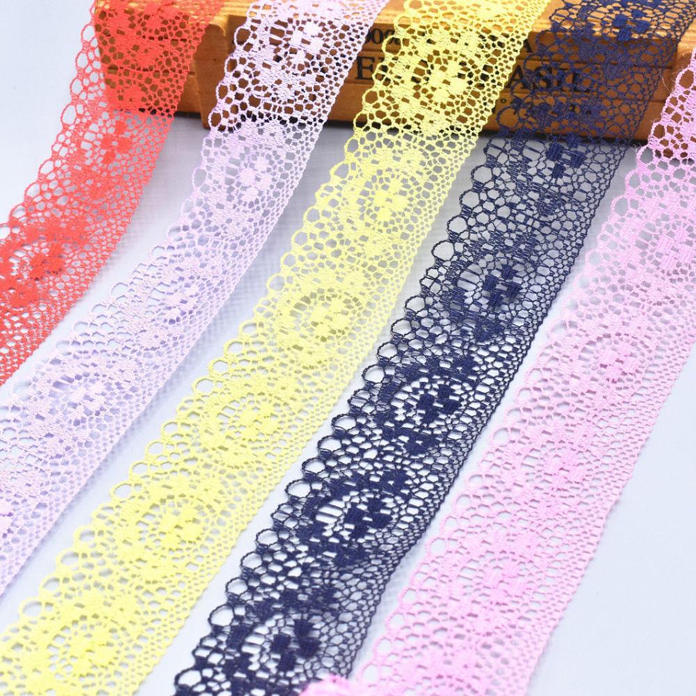 10 Iarde Nastro di Pizzo Bianco 4cm Guarnizione di Pizzo Ricamato Fai da Te per Cucito Decorazione Tessuto di Pizzo Africano Applicazione di Pizzo