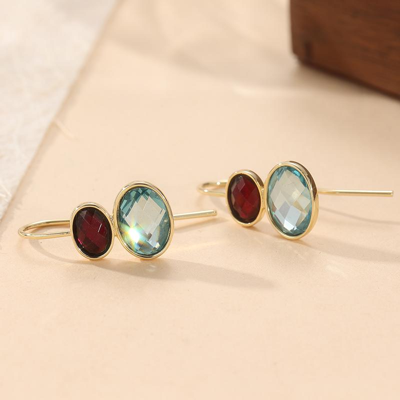 1 Paar einfache ovale Hängeohrringe, handgefertigter Schmuck für Damen, geeignet für Reisen und Urlaub, perfektes Geschenk für Mama