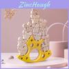 Childrens Wooden Stacking Toy With Mouse And Cheese Design For Fine Motor Skills Enhancement