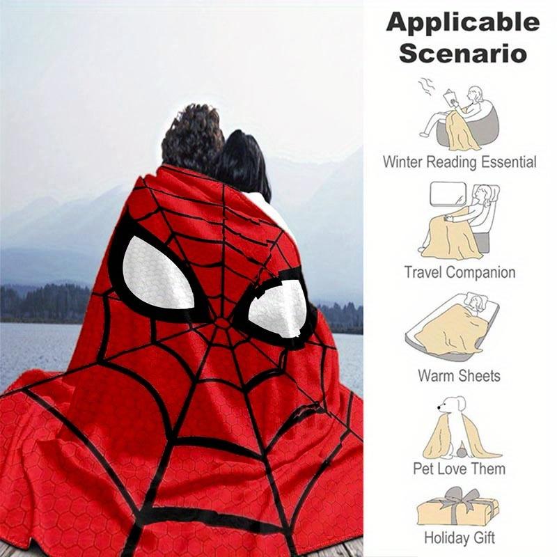 1pc Spider-Man Printing Blanket - Soft, All-Season Throw for Living Room, Bedroom,Personalized Gift with Adorable Cartoon Design