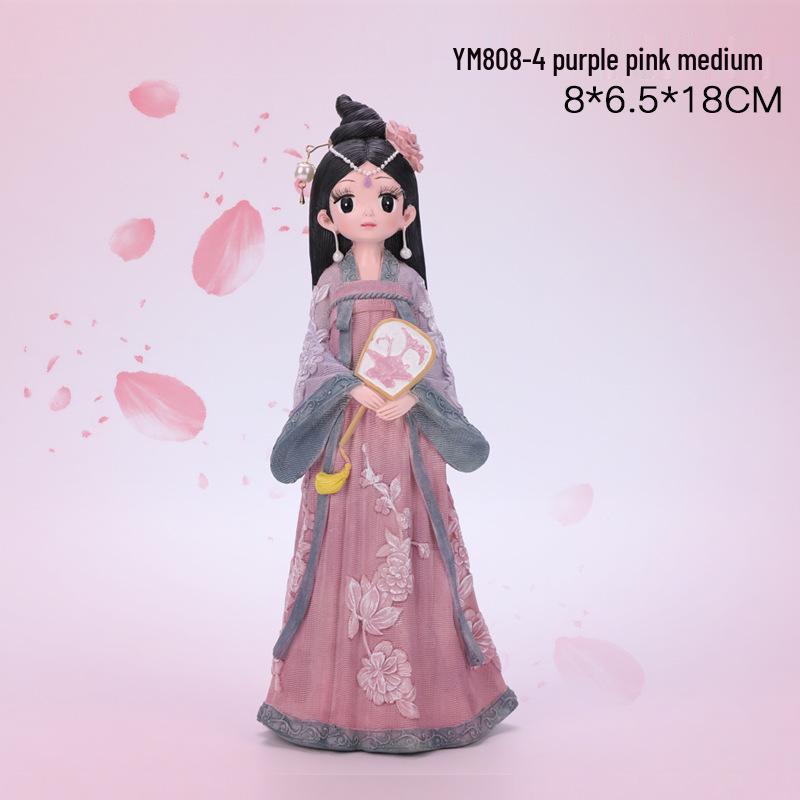 

Креативна смола Принцеса Ханфу Ретро Декорація – Подарунок на день народження для дівчинки Single