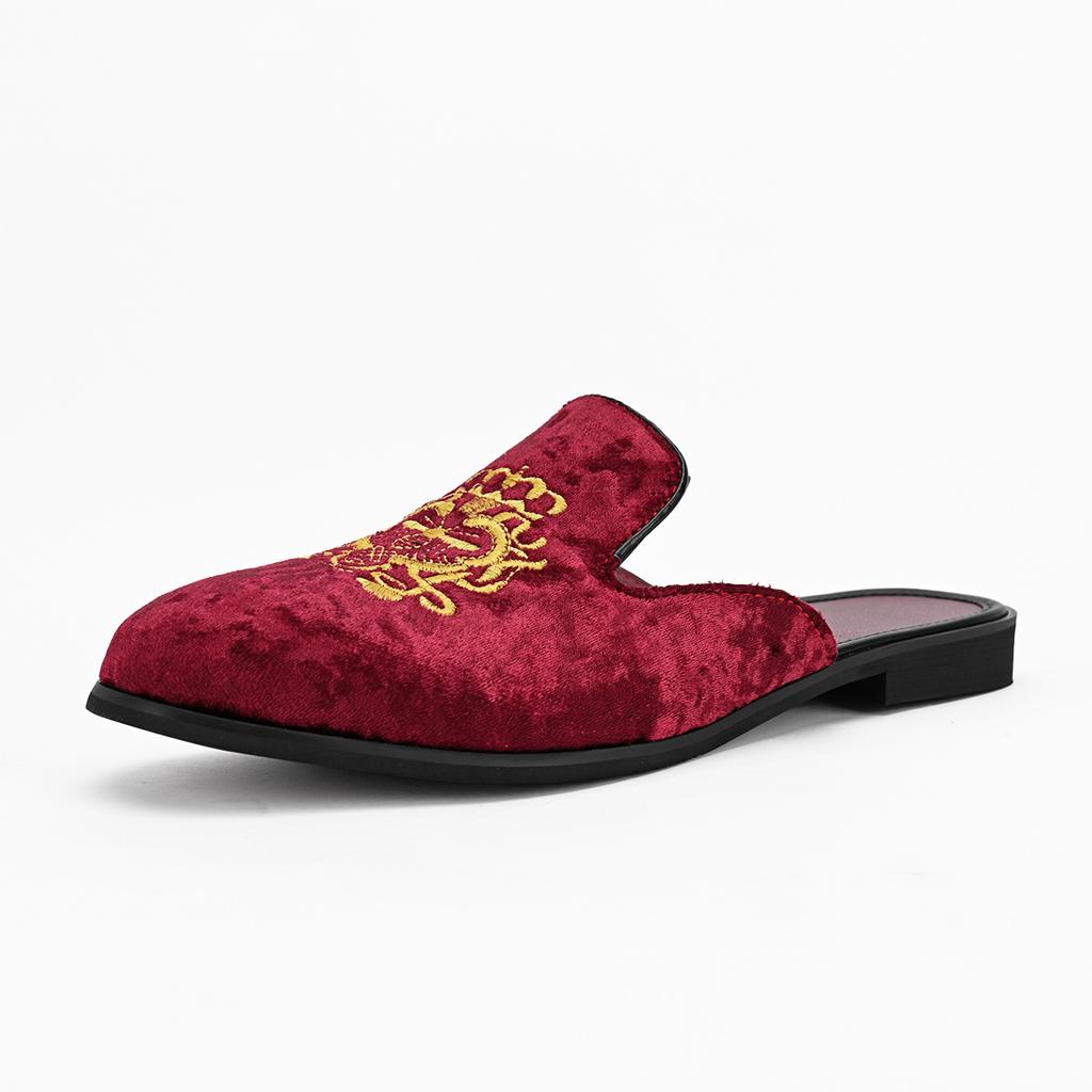 Men's Half Slippers Casual Fashion Versatile One-pedal Casual Muller Shoes Loafers