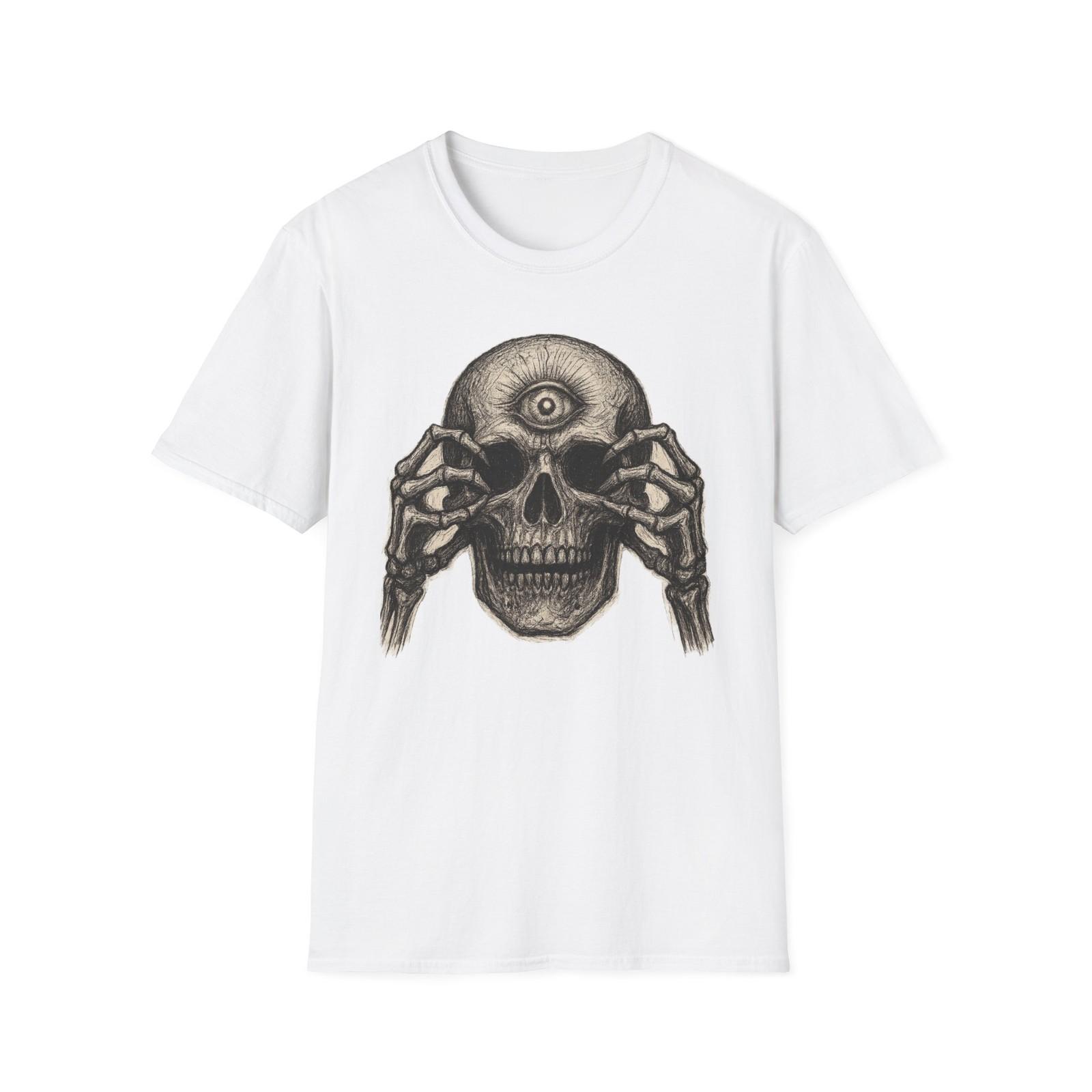 Mens Skull T-shirt Graphic Tees Skeleton Apparel Clothing Skulls Accessories S