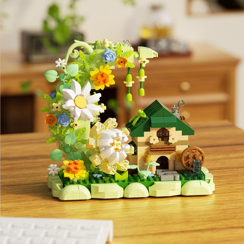 U Fun Four Seasons Treehouse Windmill Micro Building Blocks Toy