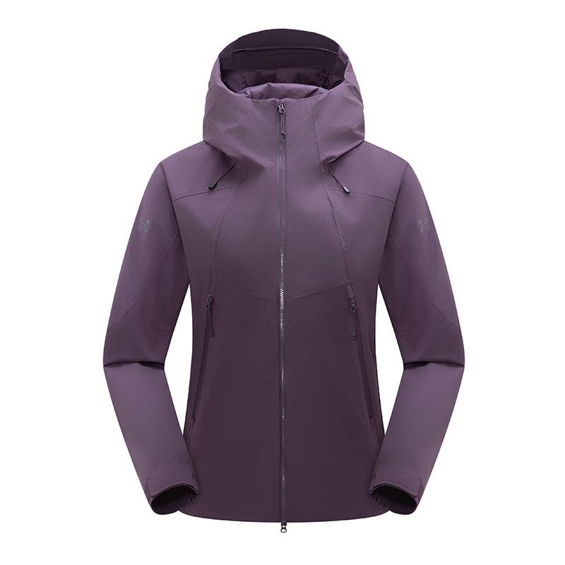 

Under Armour Primaloft Climbing Series Warm Windproof Waterproof Hooded Long Sleeve Cotton Jacket Women jackets Shadow-Purple 14421170-0003
