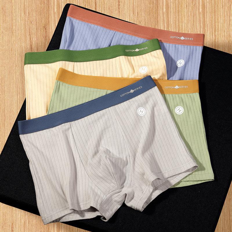Men's & Boys' Breathable Cotton Boxer Briefs - Fashionable & Thin
