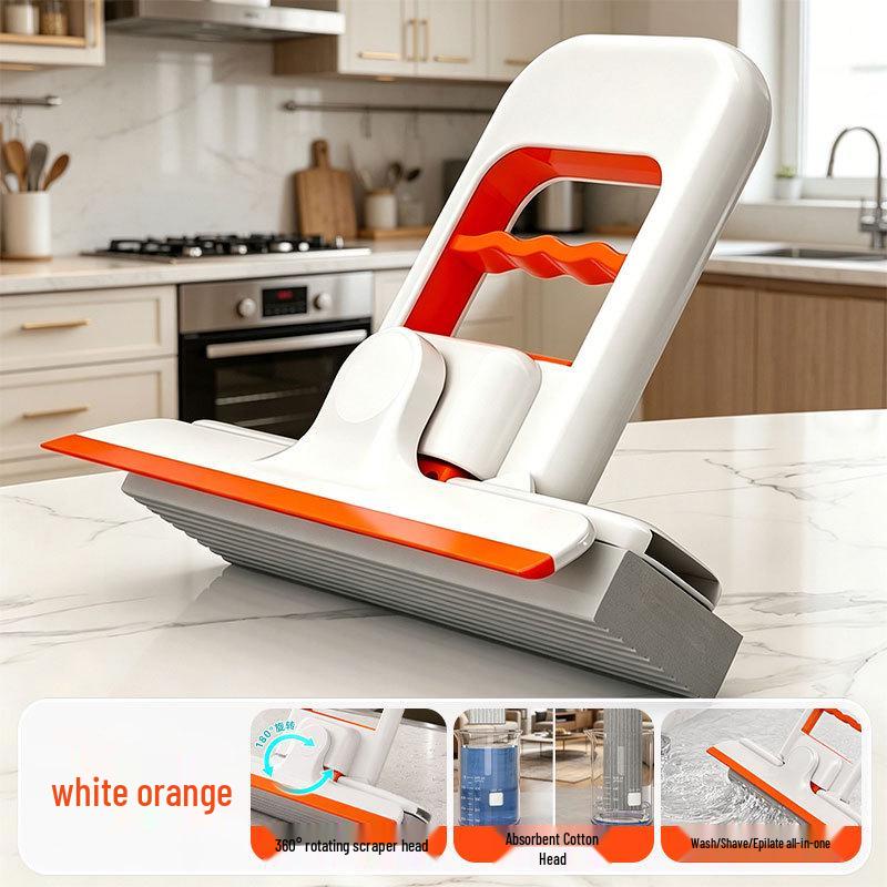 Compact Absorbent Mini Mop for Kitchen, Bathroom, and Windowsills - Wet or Dry Use