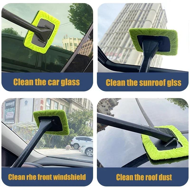 Car Cleaner  Window Brush Kit Windshield Cleaning Wash Tool Inside Interior Auto Glass Wiper With Long Handle Convenient and Pra