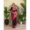 Paithani Silk Sarees  with Unique Peacock Motifs and Meenakari Work Having Contrast Pallu and Designer Contrast Border. With Tassels.