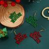 2026 Fashion Happy New Year Earrings Jewelry Green Red Color Christmas Earrings For Women Girls Gifts