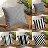 Minimal Classic Black  White Stripes Pillow Case linen pillow case sofa home decor cushion cover cushion cove