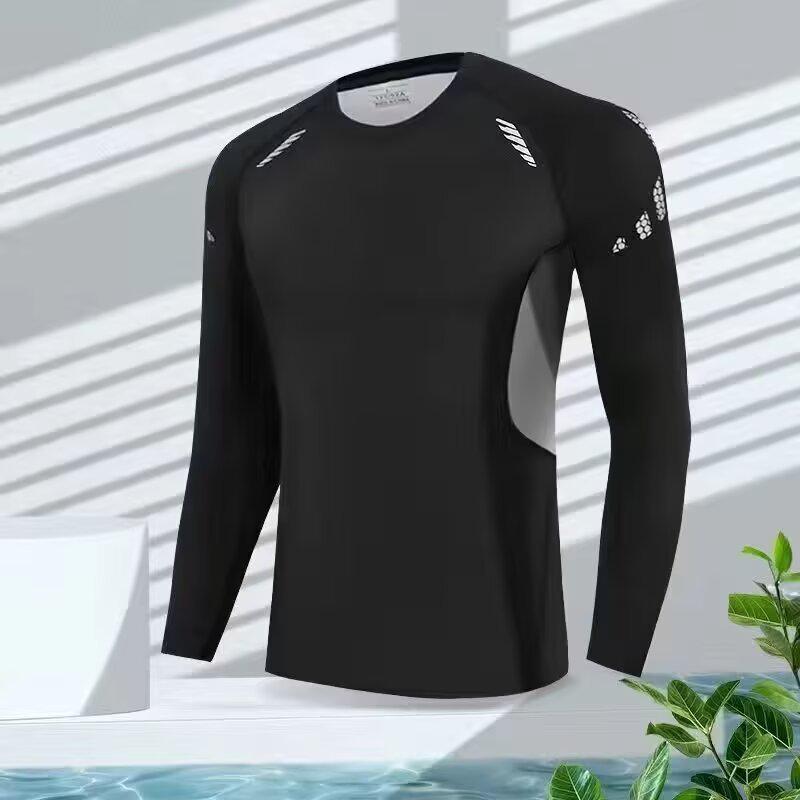 Men s Outdoor Quick-Dry Base Layer Long Sleeve for Running, Cycling, and Sports L